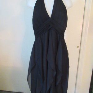 Signature Black Lined Tie Back dress SZ 8